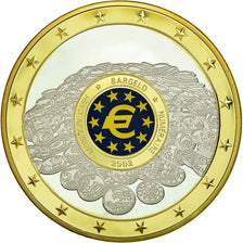 France, Medal, L'Euro Numéraire, 2002, MS(65-70), Copper Gilt