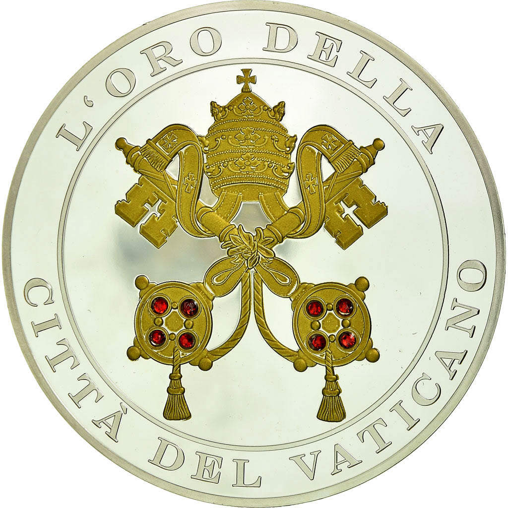 Vatican, Medal, La Creazione Dell' Uomo, 2008, MS(65-70), Copper Plated Silver