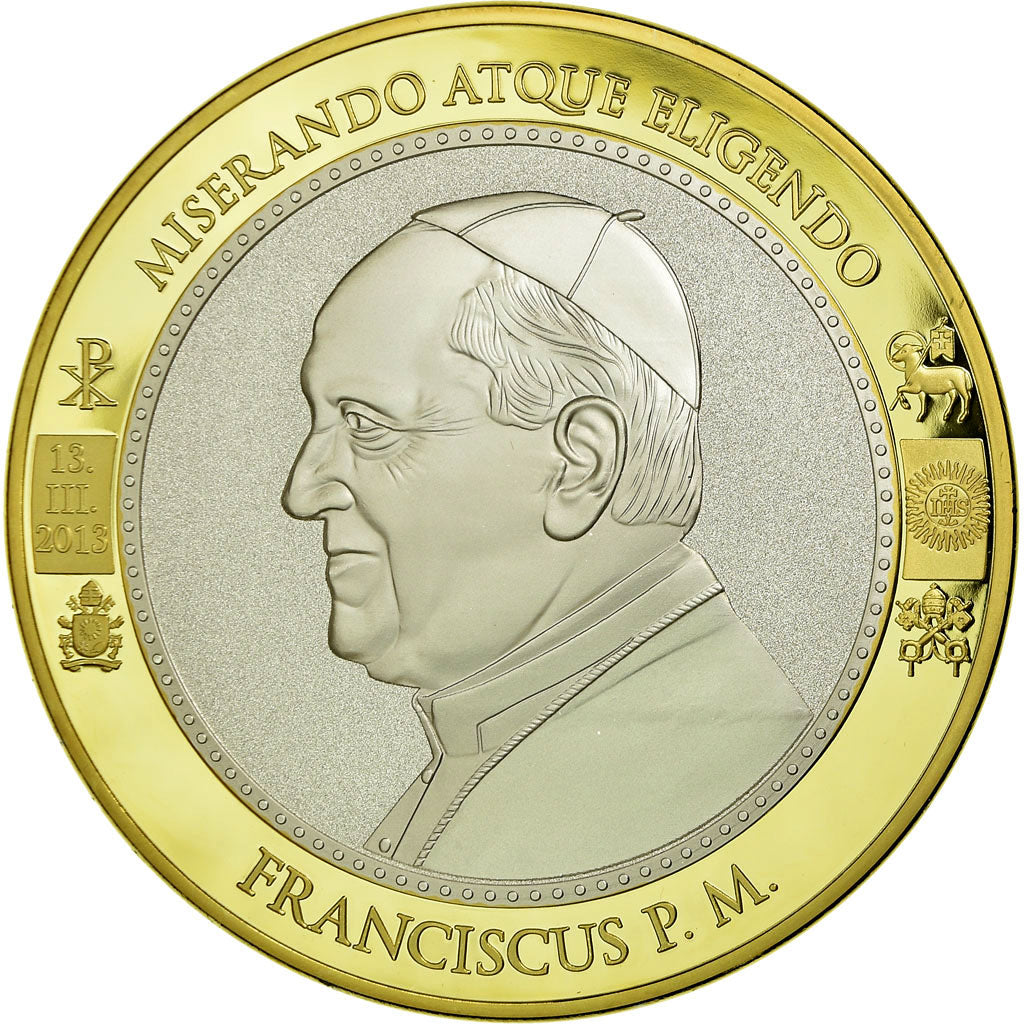 Vatikan, Medaille, Le Pape François, Religions & beliefs, 2013, STGL, Copper