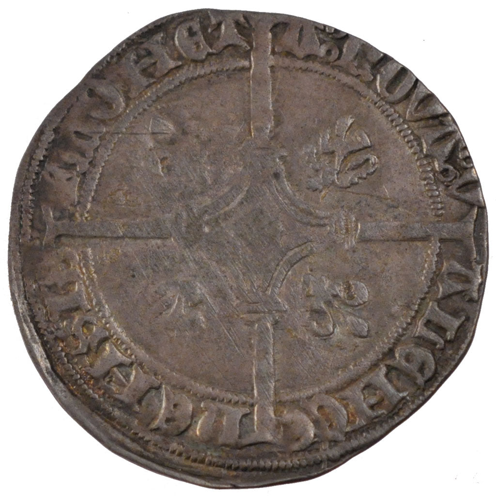 FRANCE, Double Gros dit Vierlander, Valenciennes, AU(50-53), Silver, Boudeau...