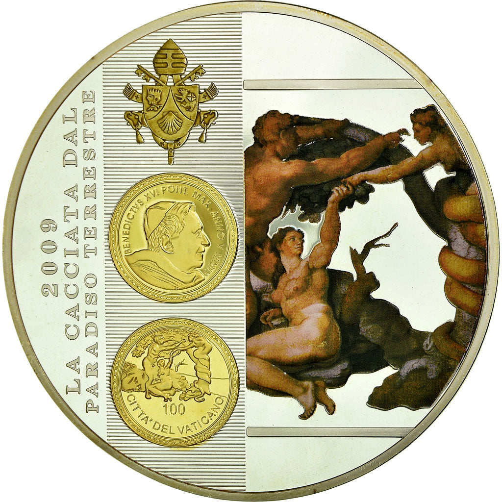 Vatican, Medal, La Cacciata Dal Paradiso Terrestre, Religions & beliefs, 2009