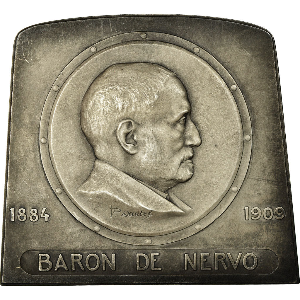 France, Medal, Aciéries de Denain et d'Anzin, Baron de Nervo, 1909, Dautel