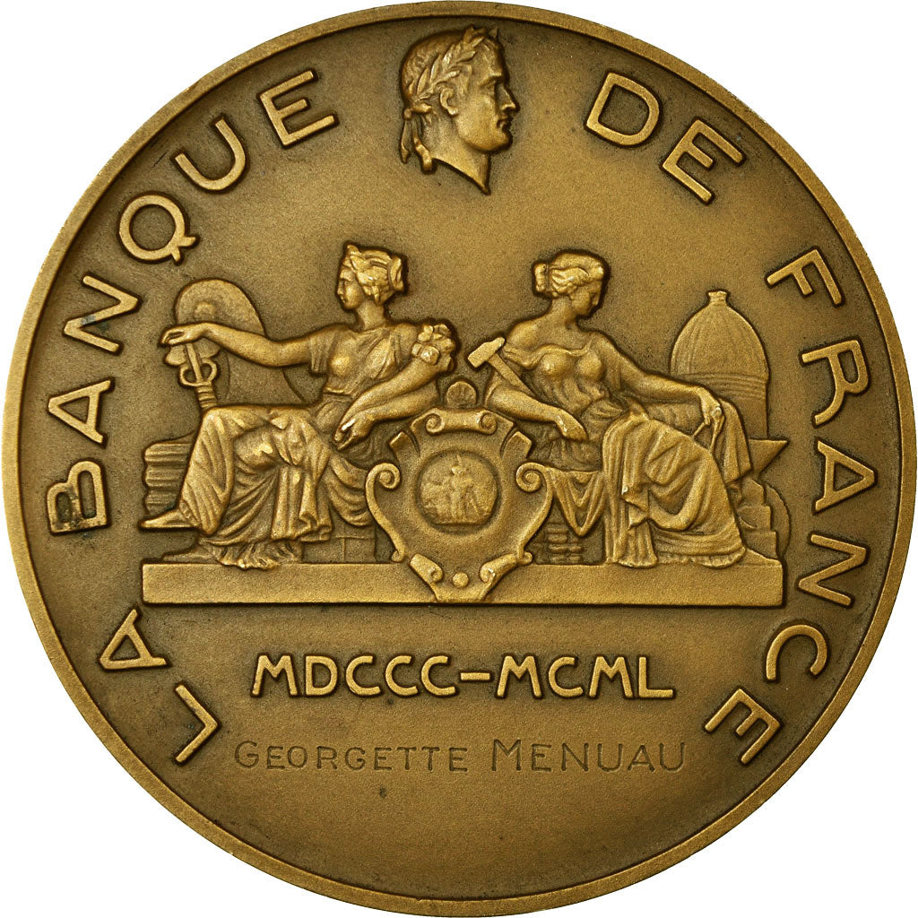 France, Medal, La Banque de France, 1950, Dumarest, MS(63), Bronze