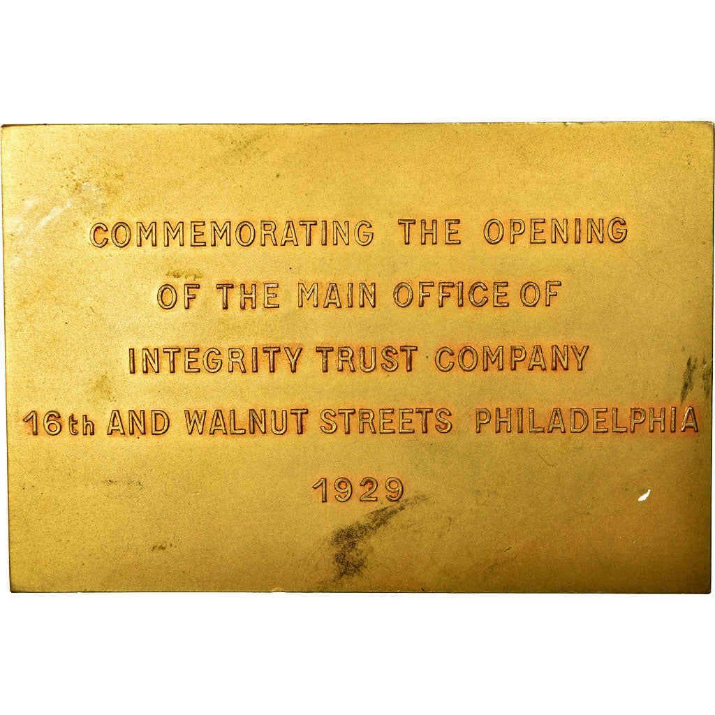 Estados Unidos da América, Medal, Main Office of Integrity Trust Company