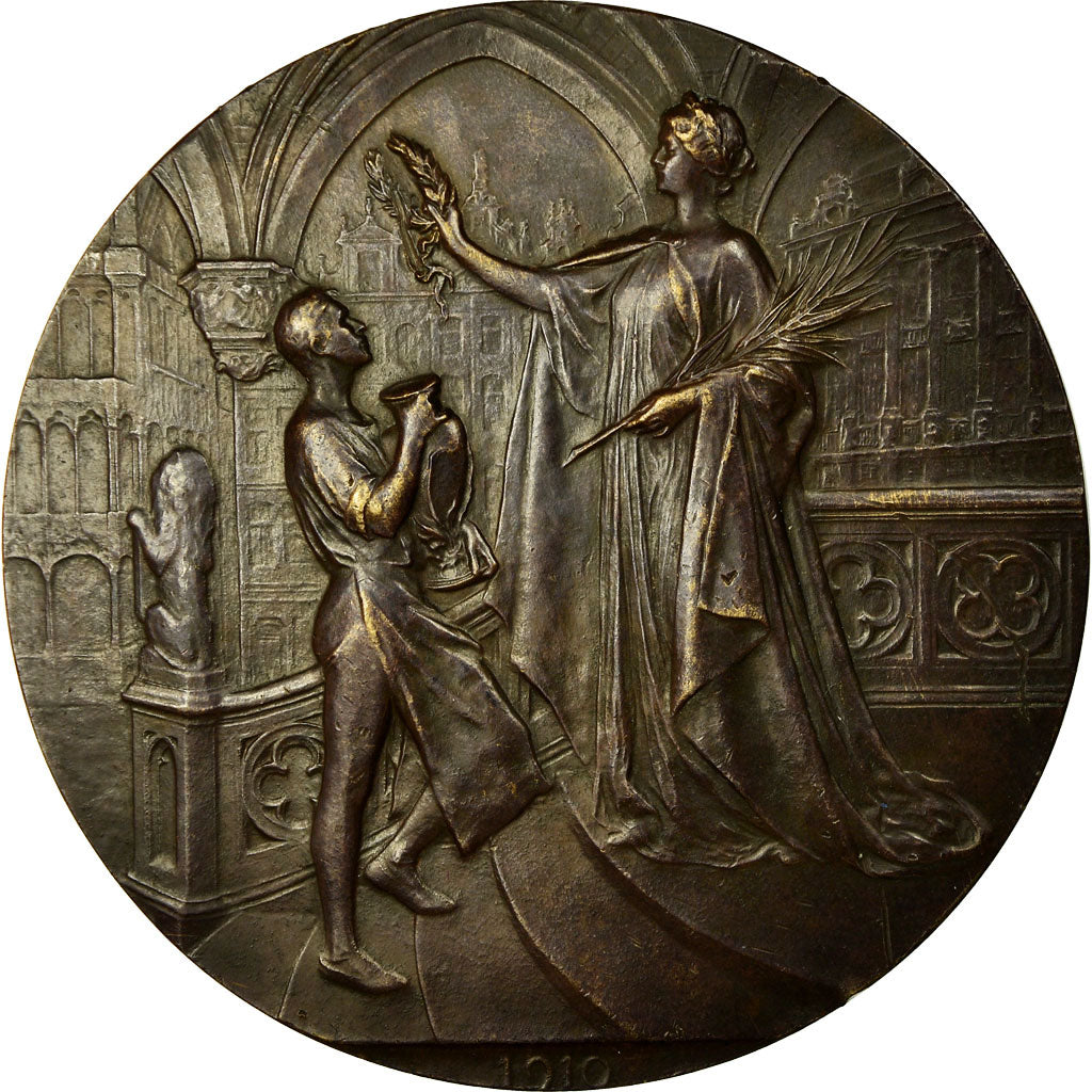Belgium, Medal, Exposition Universelle de Bruxellles, 1910, Devreese, AU(55-58)