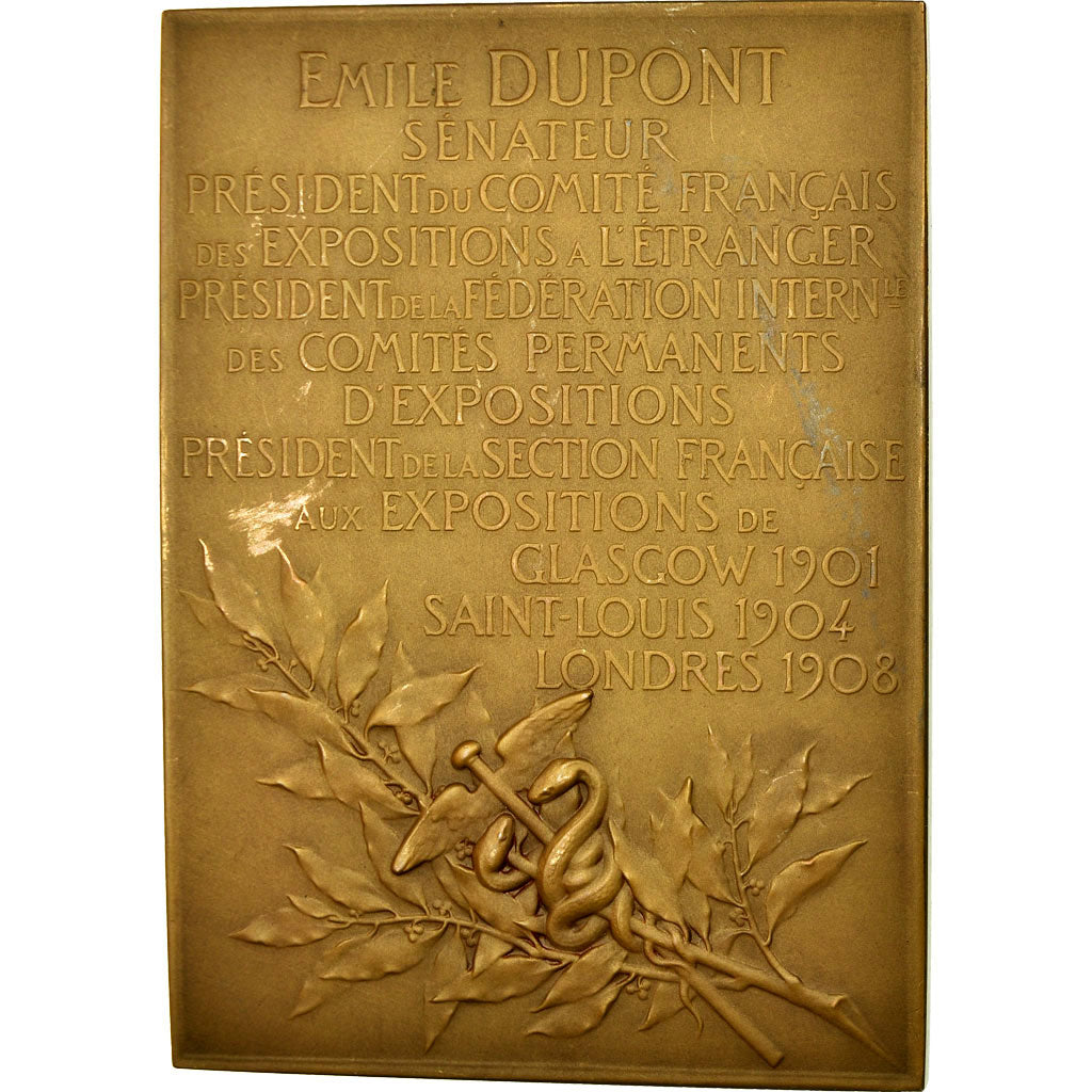 France, Médaille, Emile Dupont, Expositions Internationales, Paris, 1911
