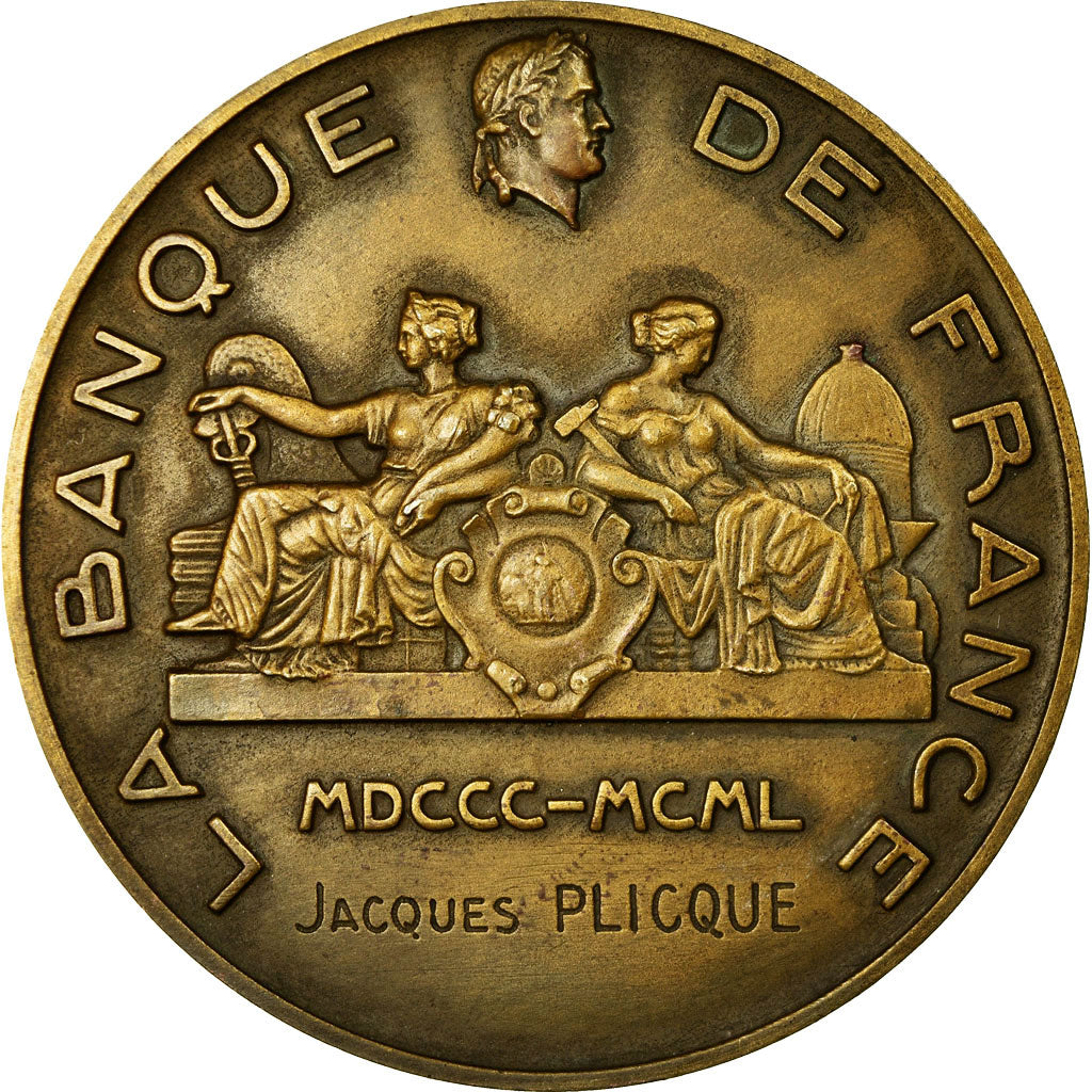 Frankrijk, Medaille, La Banque de France, 1950, Dumarest, PR+, Bronze