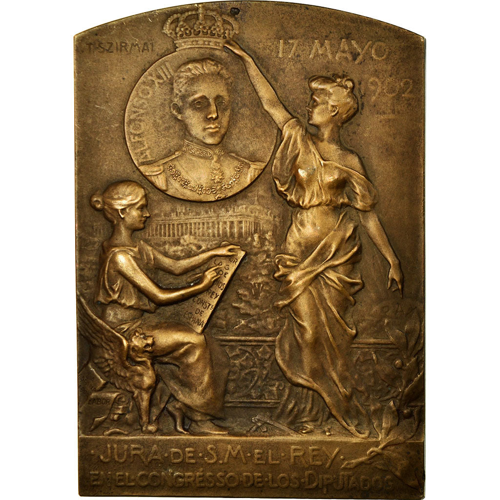 España, medalla, Jura de Alfonso XIII en el Congreso de los Diputados, 1902