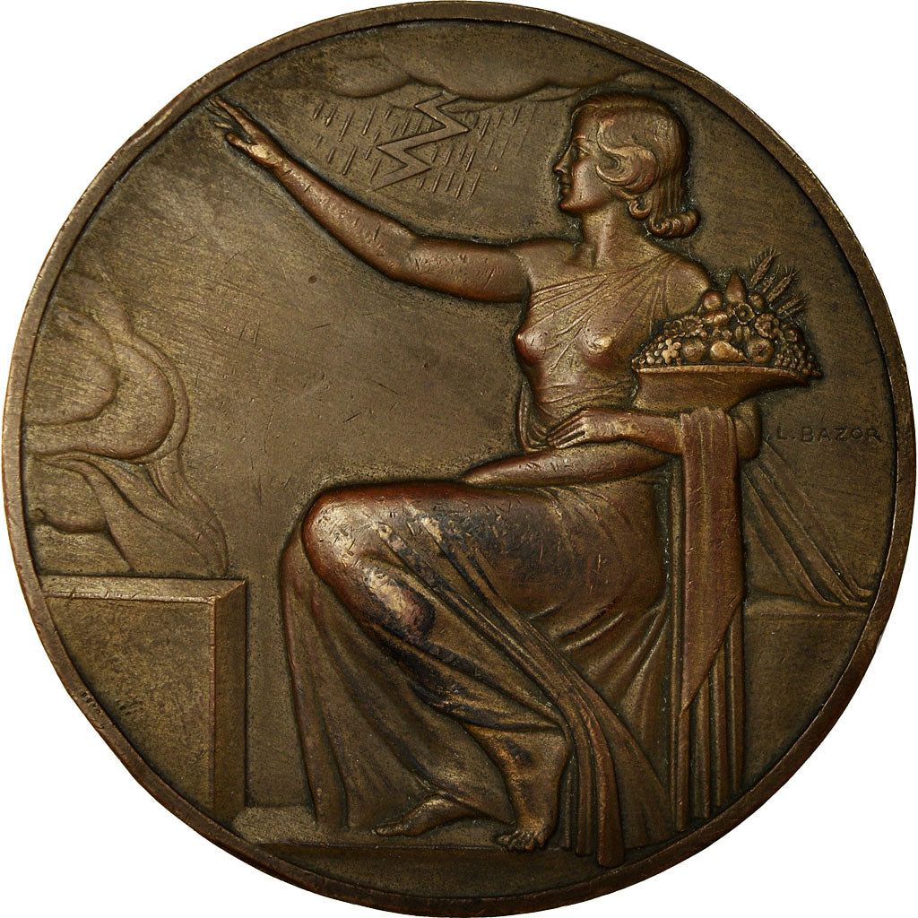 France, Medal, Centenaire des Assurances l'Urbaine, 1938, Bazor, AU(55-58)