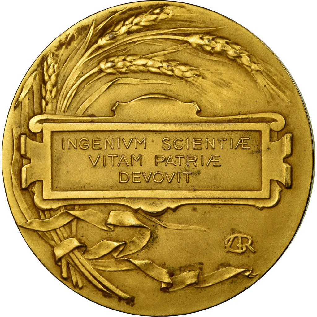 Francia, medalla, Philippe de Vilmorin, Botaniste, 1917, Rivet, EBC, Bronce