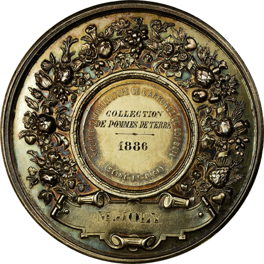 France, Médaille, Société d'Horticulture de Corbeil, Seine et Oise, 1886