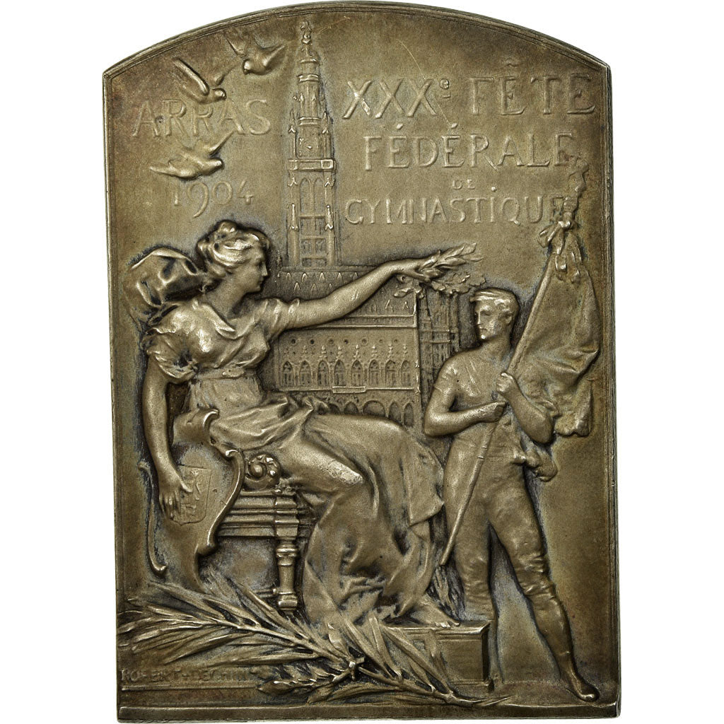 Francja, Medal, XXXème Fête Fédérale de Gymnastique, Arras, 1904, Dechin