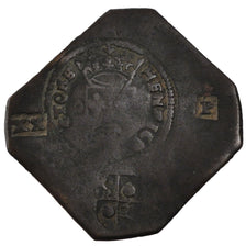 FRANCE, 20 Patards, 1595, Cambrai, VF(20-25), Bronze, 6.05