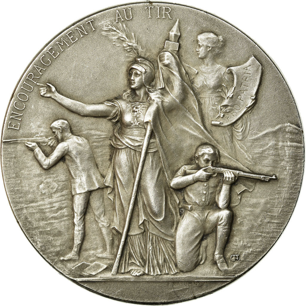 Francia, medalla, Tir, Gymnastique, 40ème Fête Fédérale, Rennes, 1914, EBC+