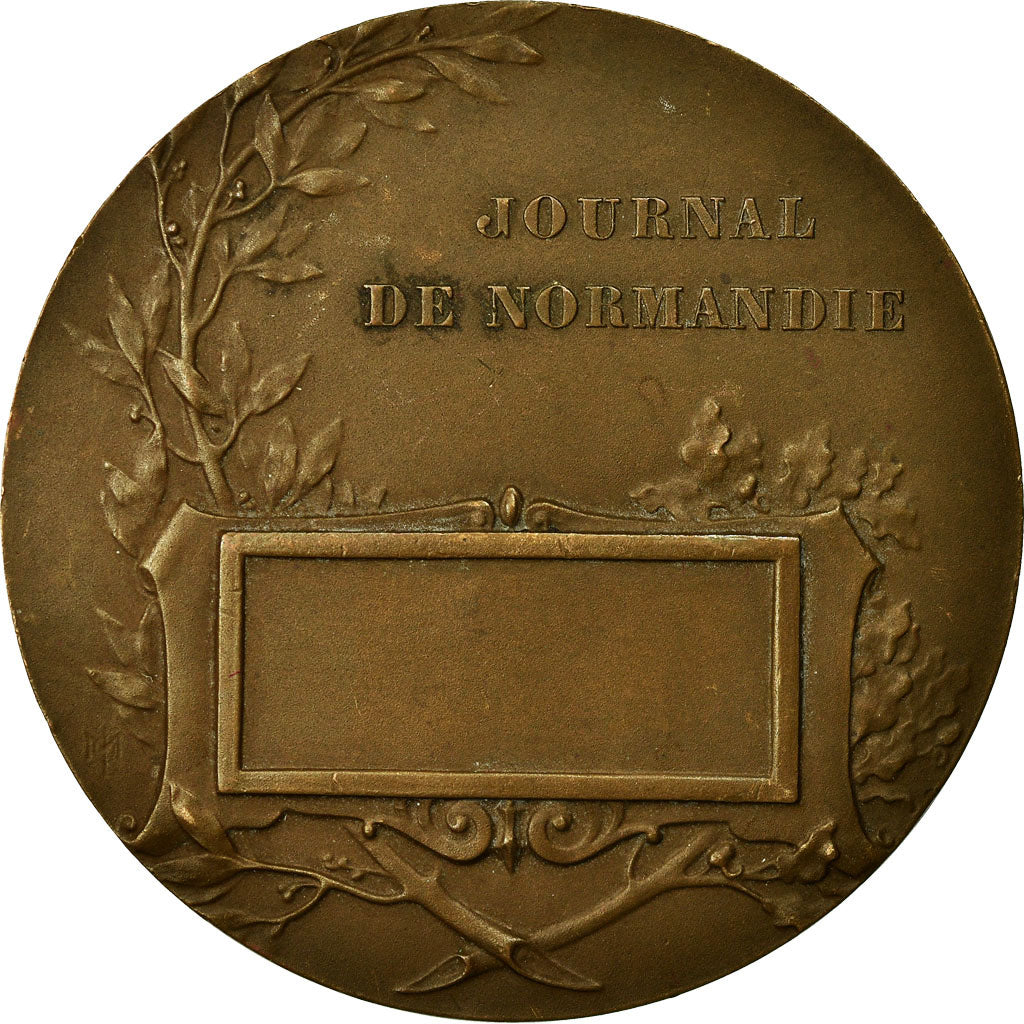 France, Medal, Journal de Normandie, Rouen, Baudichon, AU(50-53), Bronze