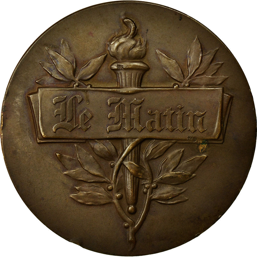 France, Medal, Art Déco, Journal Le Matin, Fraisse, AU(55-58), Bronze