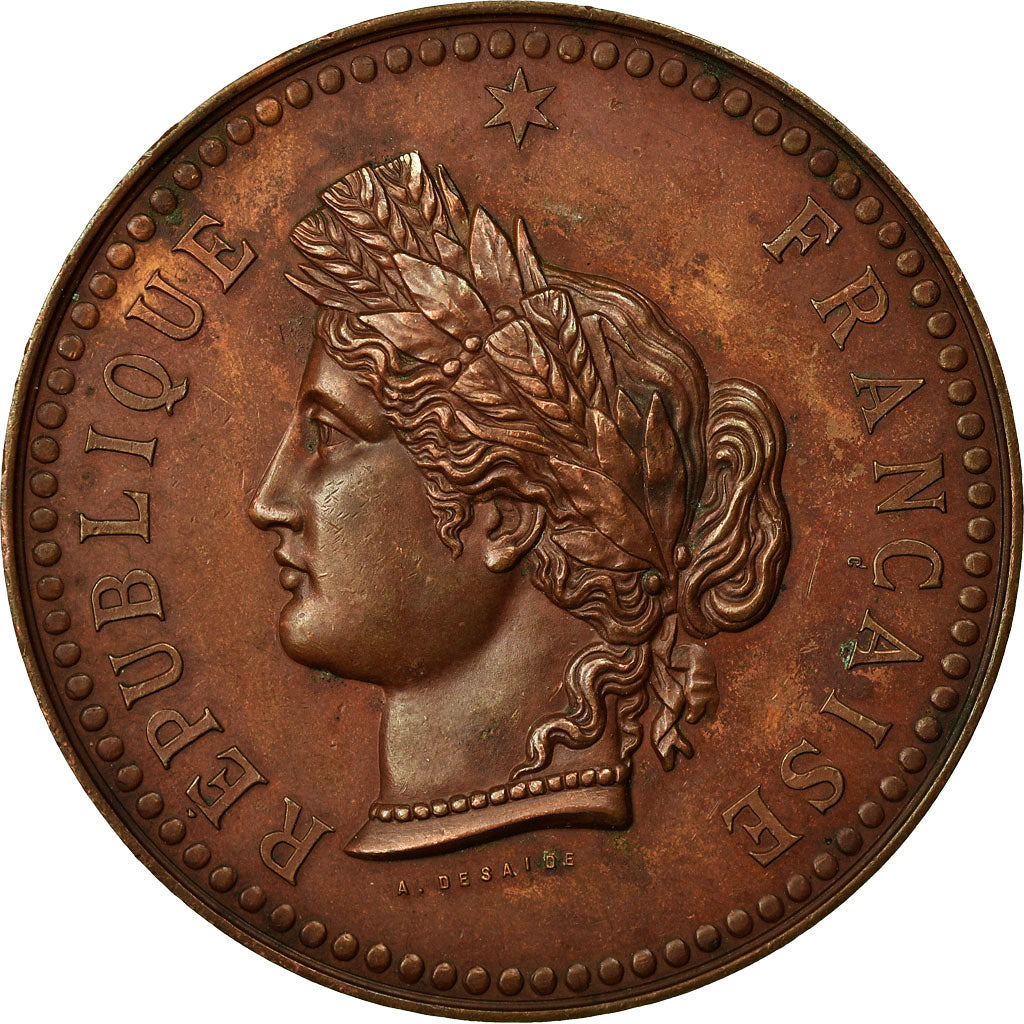 France, Medal, Société d'Agriculture de Dieppe, Desaide, AU(55-58), Copper