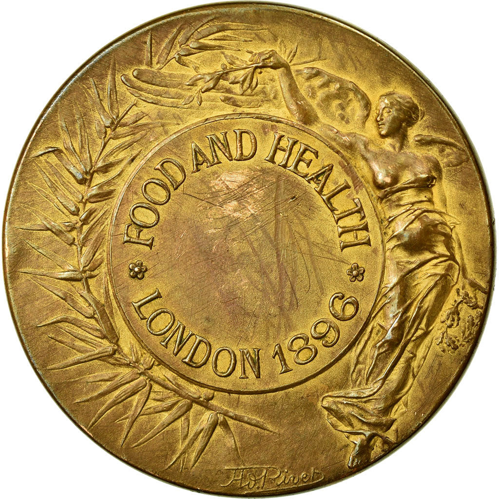 United Kingdom , Médaille, Food and Health, London, 1896, Rives, SUP, Bronze