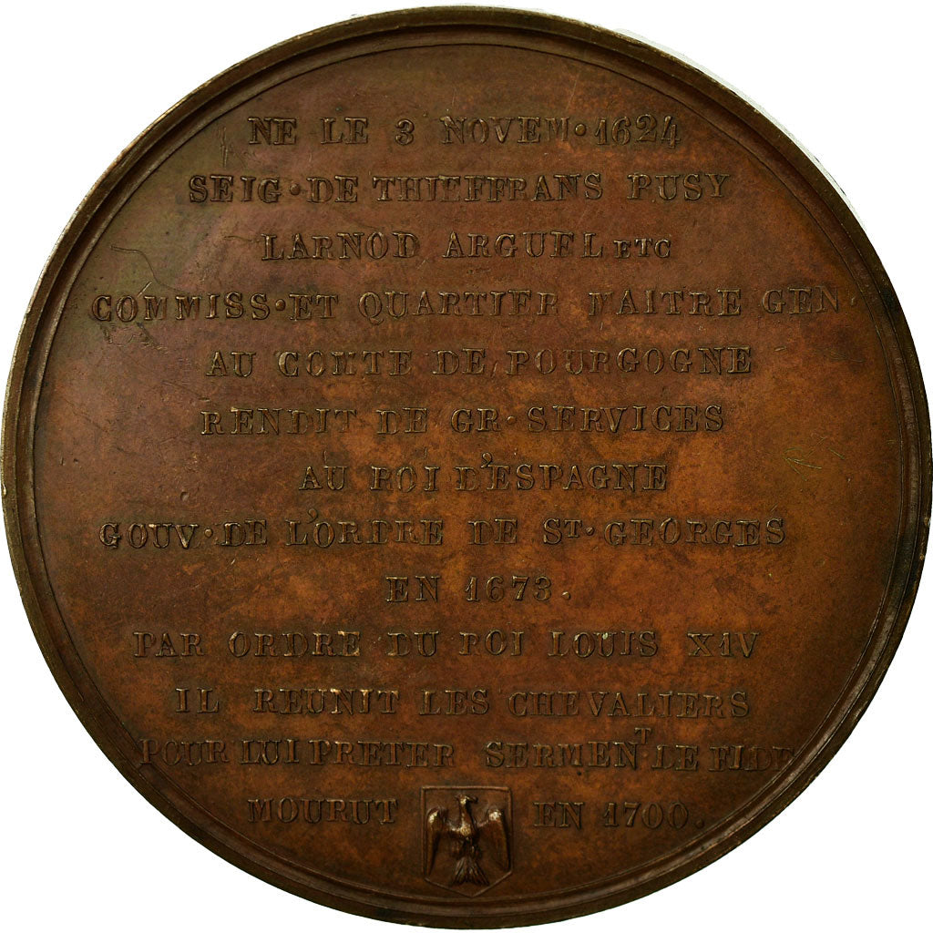 França, Medal, C.L. de Faletans, Ordre de Saint-Georges, Franche-Comté, 1840