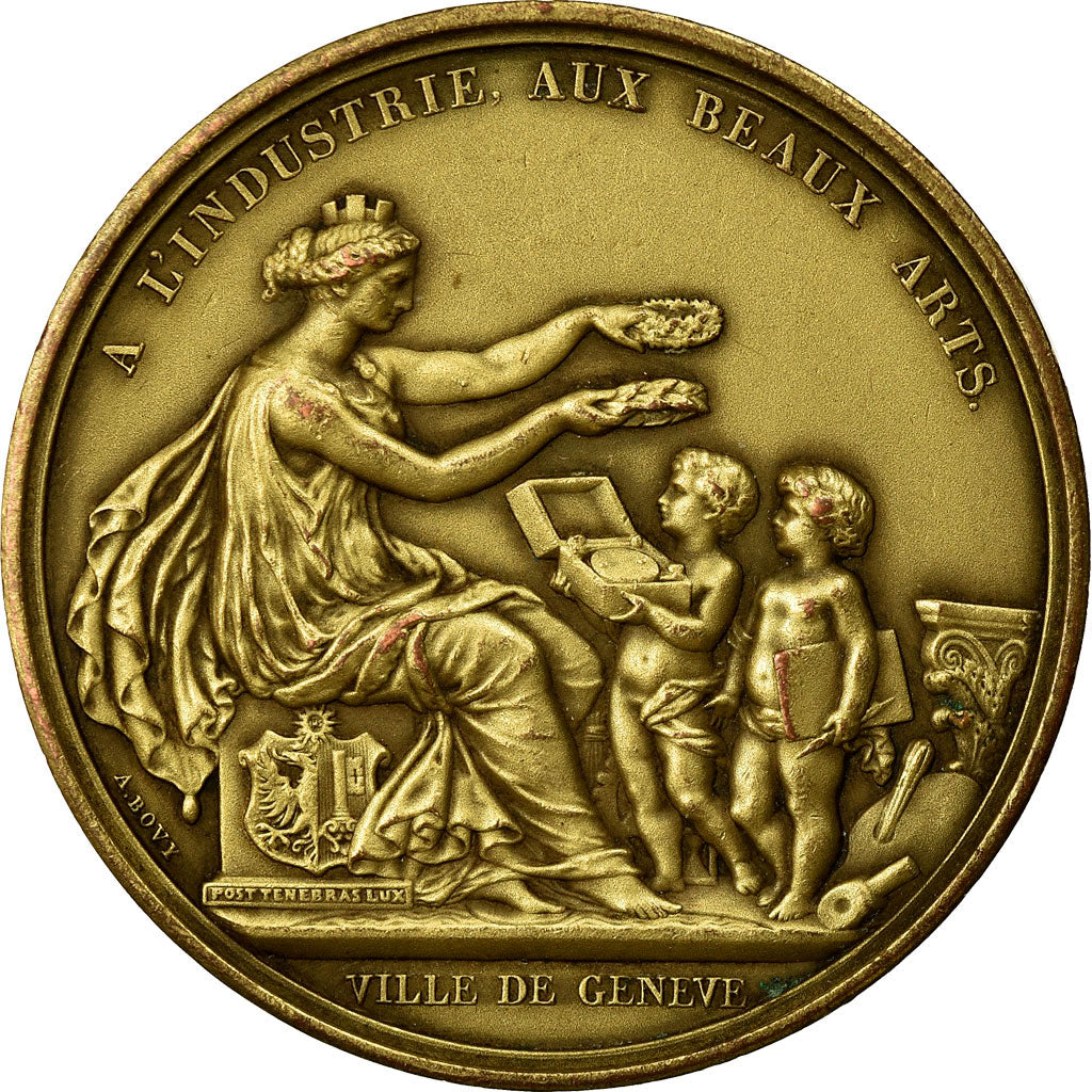 Switzerland, Medal, Centenaire de l'Ecole d'Horlogerie, Genève, 1924, Bovy