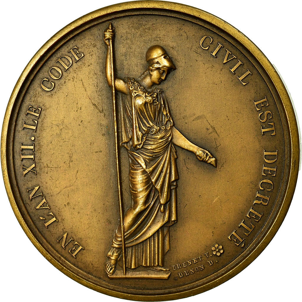 France, Medal, Napoléon Ier, En l'An XII, le Code Civil est Décrété, Brenet
