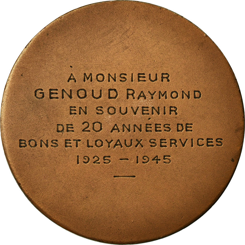 France, Medal, Compagnies d'Assurances, Le Nord, 1945, AU(55-58), Bronze