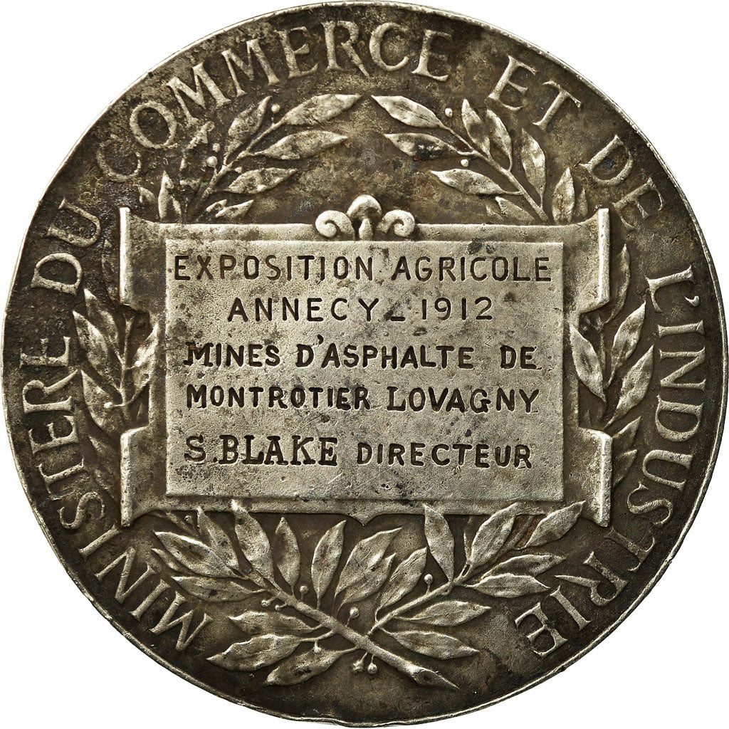 France, Medal, Exposition Agricole d'Annecy, Mines d'Asphaltes, Montrotier