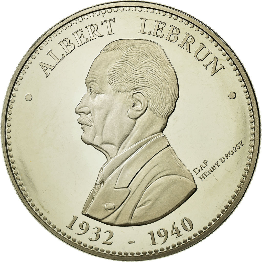 France, Medal, Les Présidents de la République, Albert Lebrun, MS(65-70)