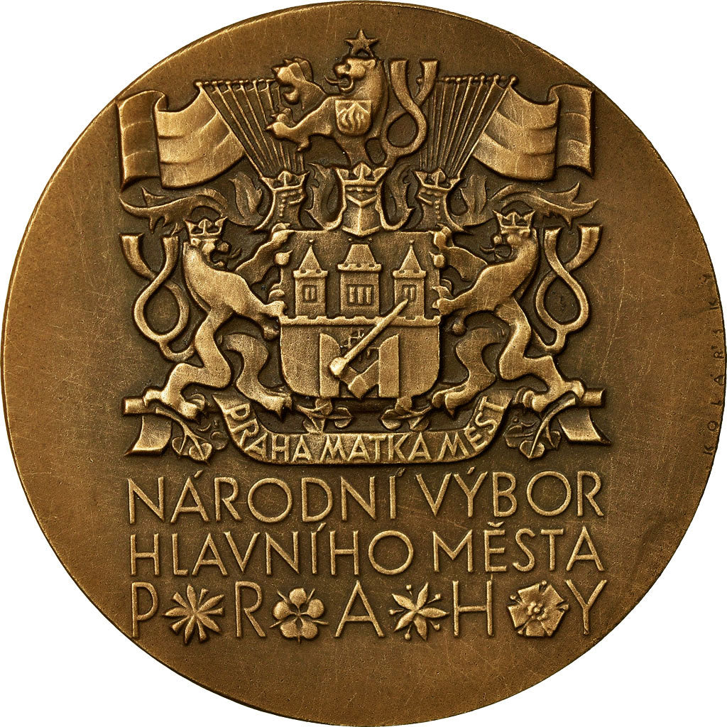 Czechoslovakia, Medal, Narodni Vybor Hlavniho Mesta, Prahy, 1976, Kolarsky