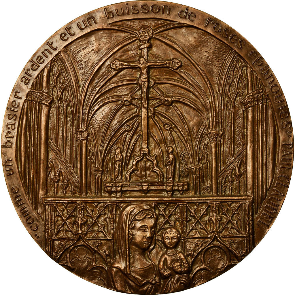 France, Médaille, Basilique Notre-Dame de l'Epine, Champagne, 1982, Irolla