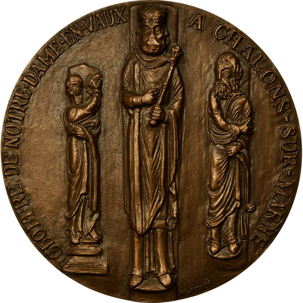 Francia, medaglia, Cloitre de Notre-Dame-en-Vaux, Châlons-sur-Marne, 1980