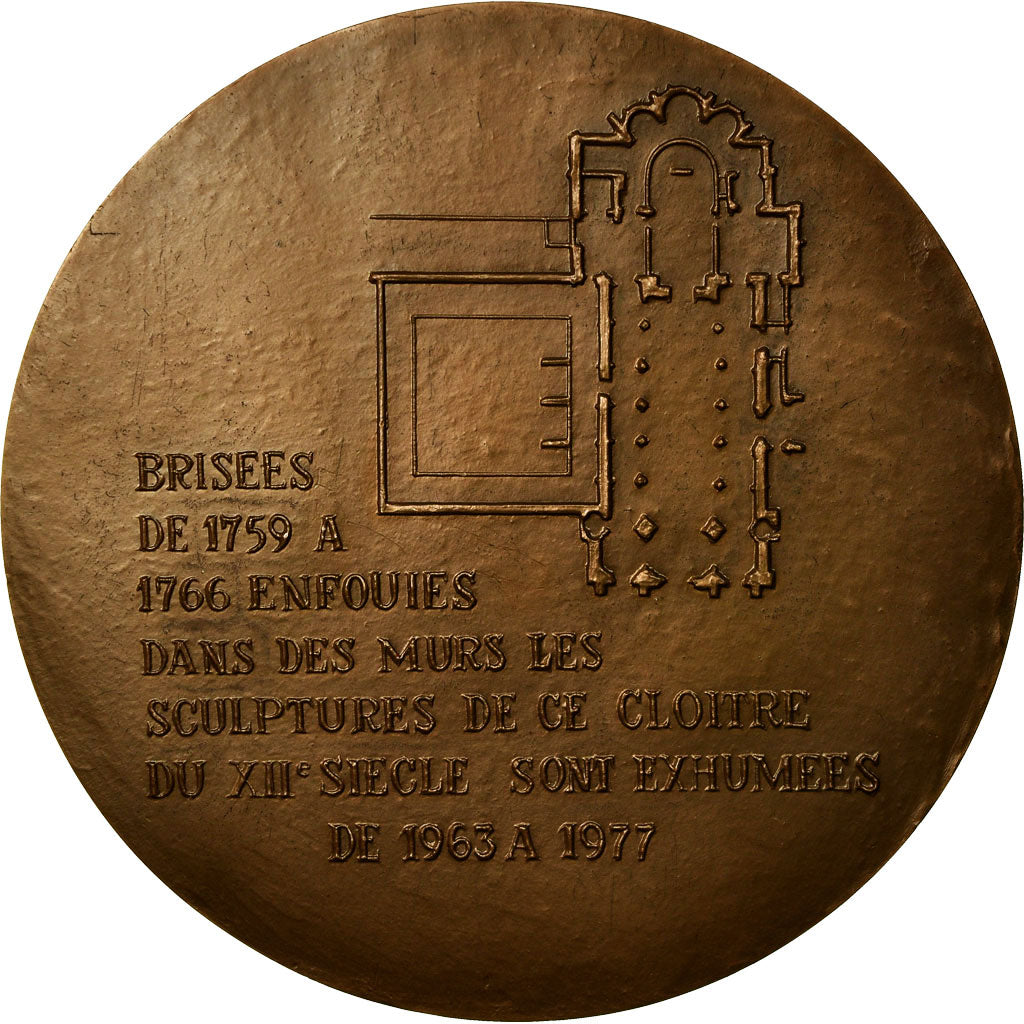 Francia, medaglia, Cloitre de Notre-Dame-en-Vaux, Châlons-sur-Marne, 1980