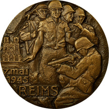 France, Medal, Seconde Guerre Mondiale,Armées Alliés, Reims, Simon, MS(63)