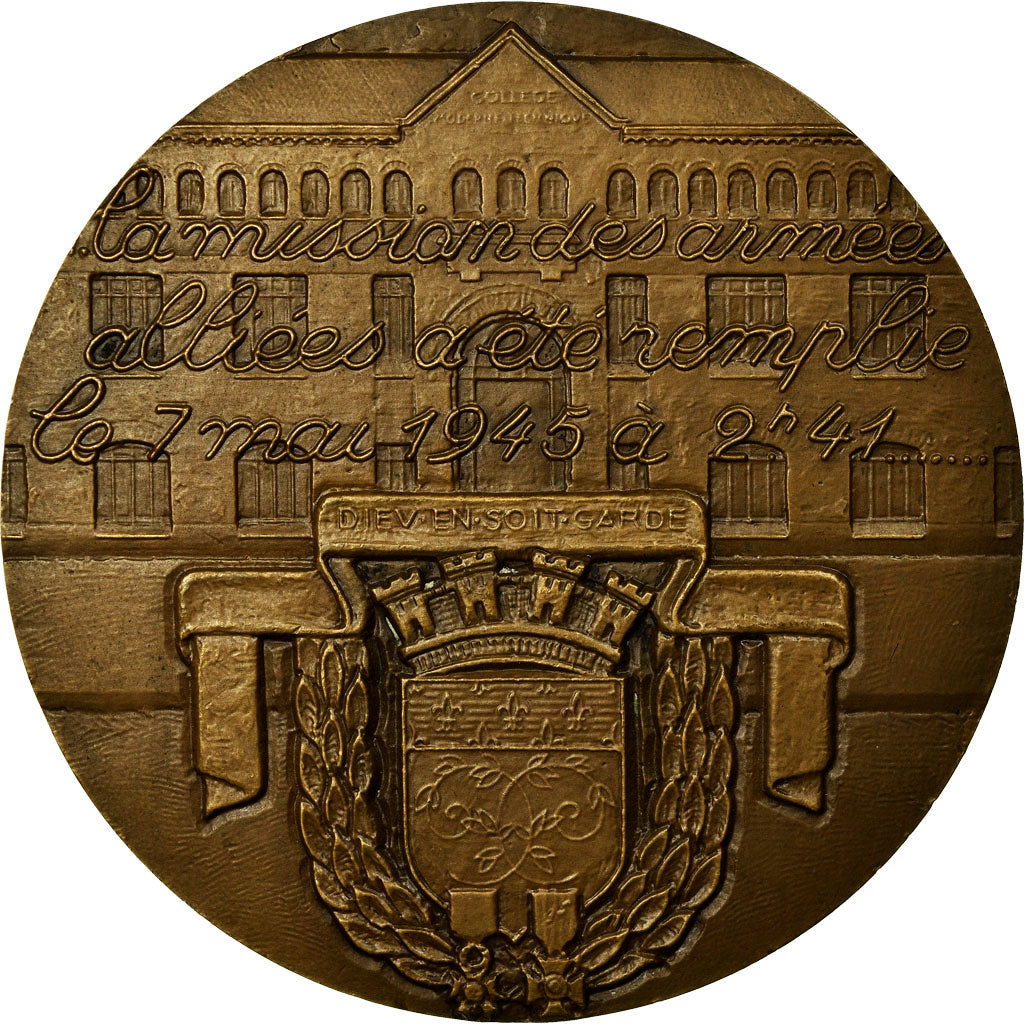 France, Medal, Seconde Guerre Mondiale,Armées Alliés, Reims, Simon, MS(63)