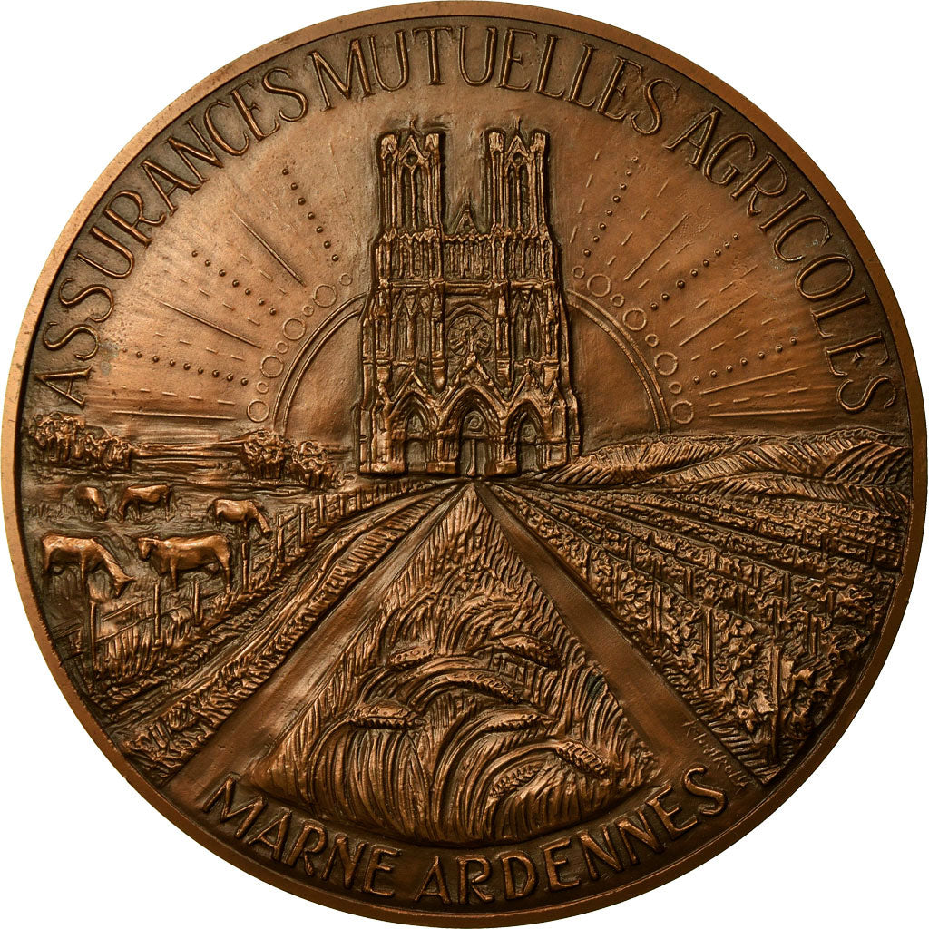 France, Medal, Assurances Mutuelles Agricoles, Reims, 1983, Irolla, MS(63)