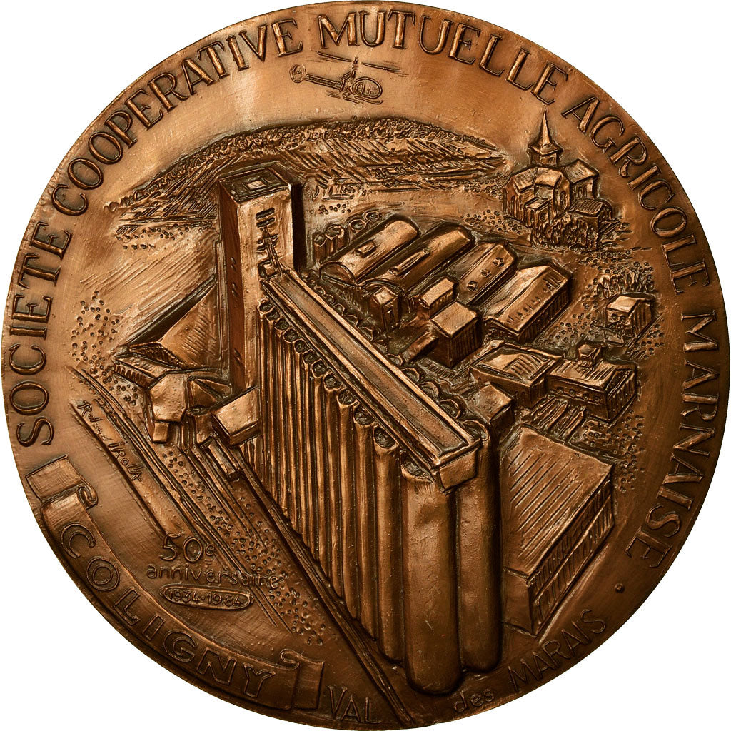 France, Medal, Société Coopérative Mutuelle Agricole Marnaise, Coligny, 1984