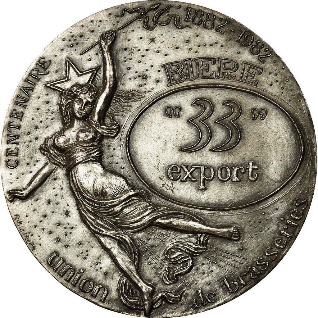 France, Medal, Centenaire de l'Union de Brasseries, La Comète, 1982, Irolla