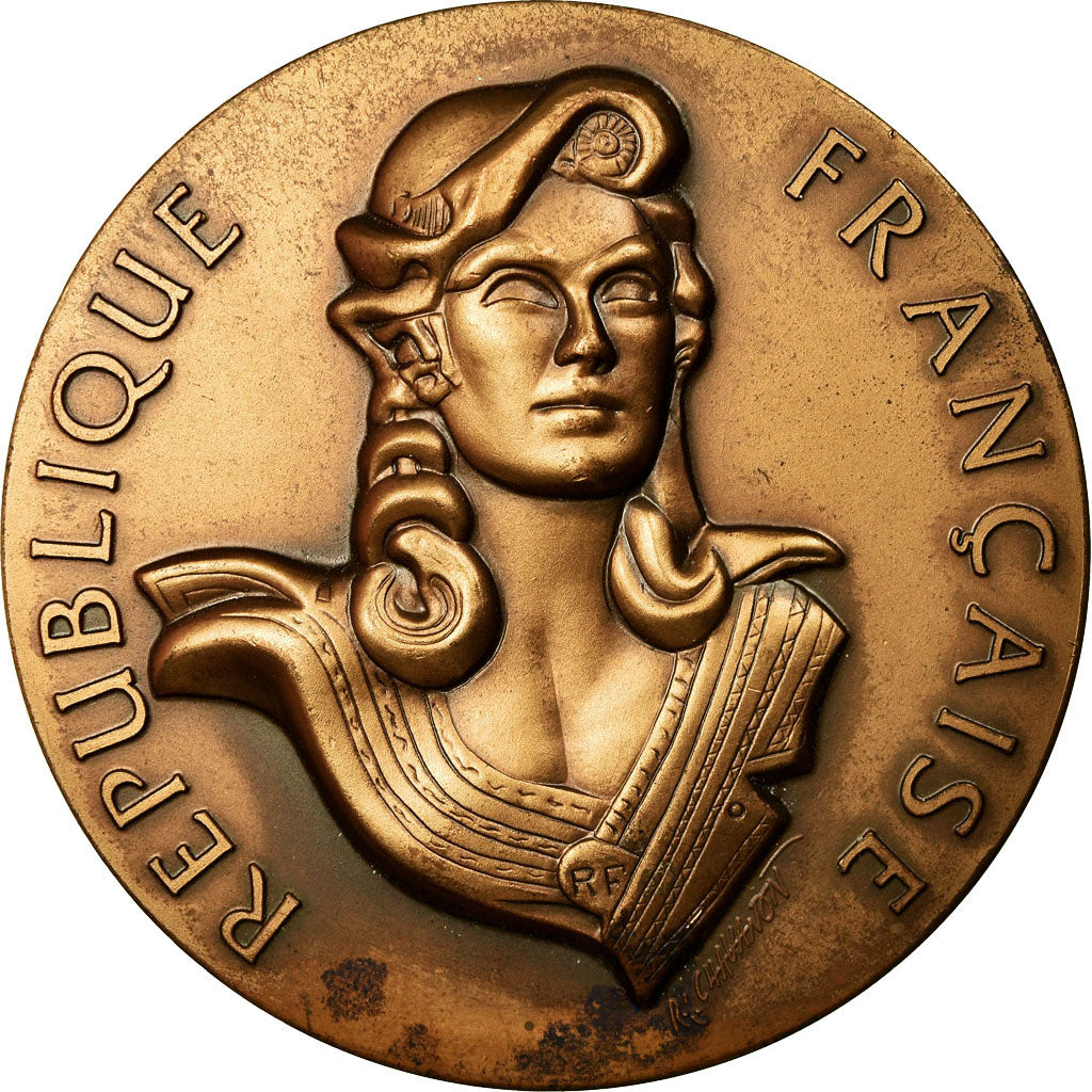France, Medal, Marianne, République Française, Chavanon, AU(50-53), Bronze