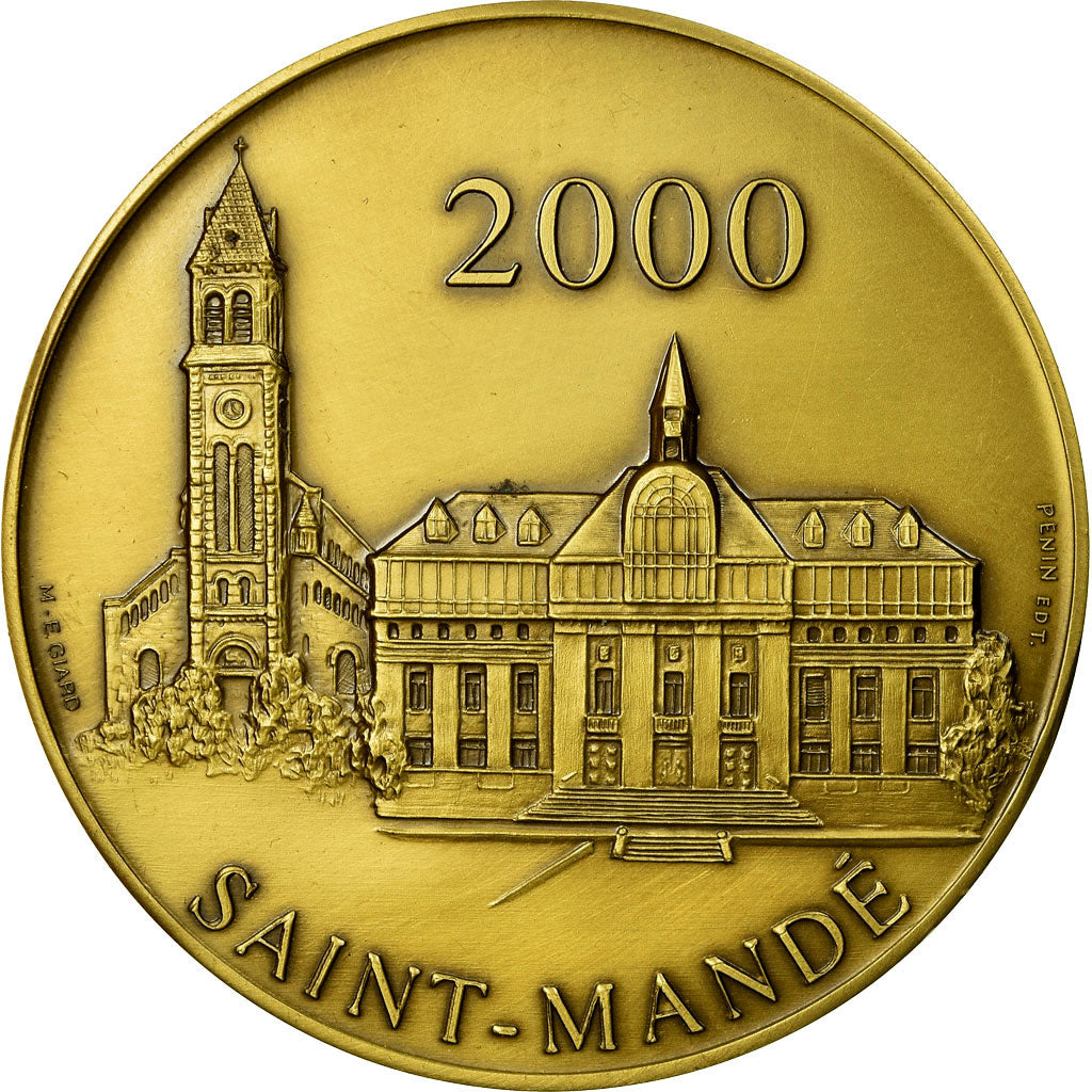 France, Médaille, Saint-Mandé, Val de Marne, 2000, Giard, FDC, Bronze