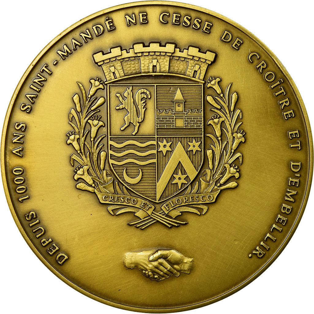 France, Médaille, Saint-Mandé, Val de Marne, 2000, Giard, FDC, Bronze