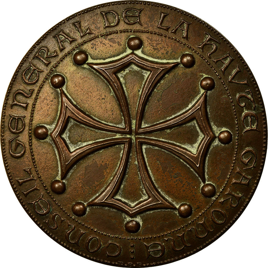 France, Medal, Conseil Général de Haute-Garonne, 1981, AU(50-53), Bronze