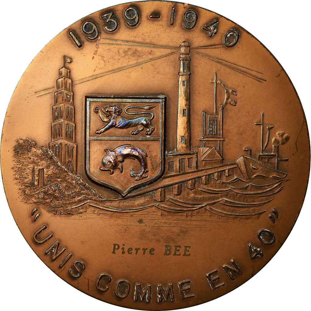 France, Médaille, Amicale des Anciens de la Marine de Dunkerque, TTB+, Bronze