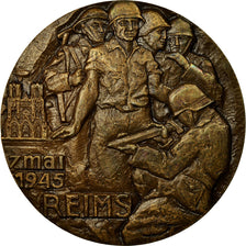 France, Medal, Seconde Guerre Mondiale,Armées Alliés, Reims, Simon, MS(63)