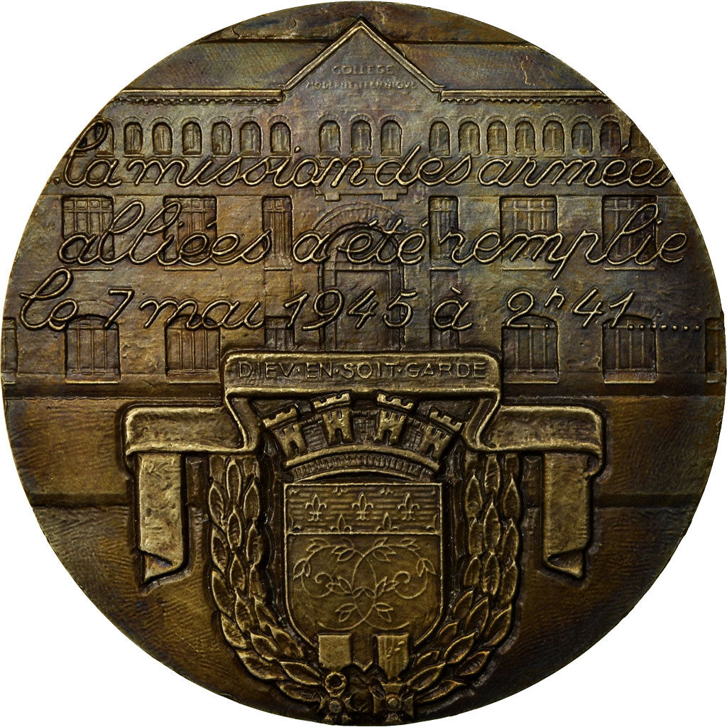 France, Medal, Seconde Guerre Mondiale,Armées Alliés, Reims, Simon, MS(63)