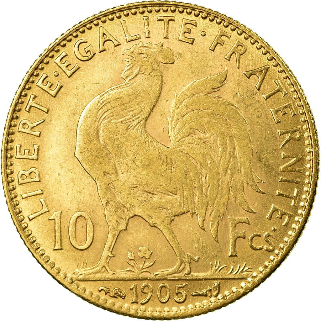 Coin, France, Marianne, 10 Francs, 1906, Paris, AU(50-53), Gold, KM:846