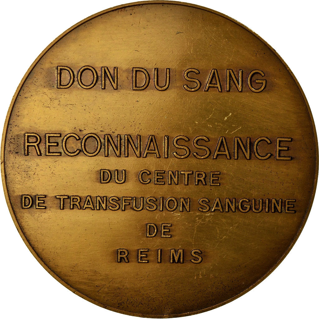 France, Medal, Don du Sang, Reims, MS(60-62), Bronze