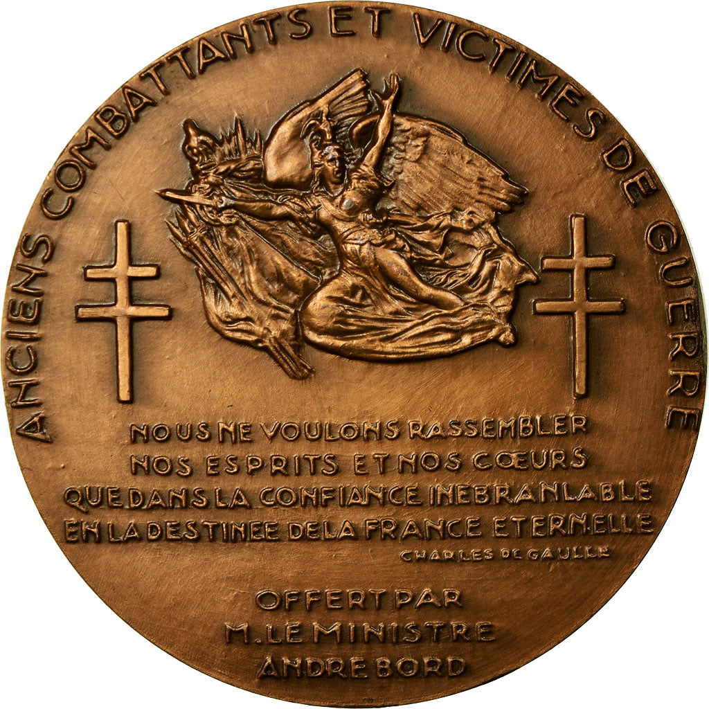 France, Médaille, Anciens Combattants et Victimes de Guerre, 1977, SPL, Bronze