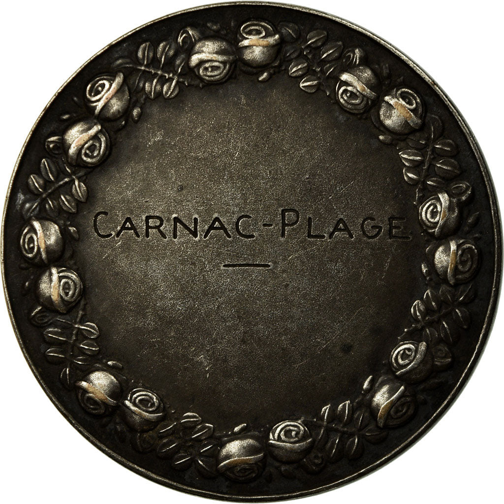 France, Médaille, Art Déco, Flamme Olympique, Carnac-Plage, mascaux, TTB+