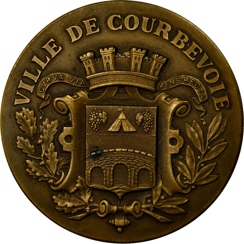 France, Medal, Ville de Courbevoie, Hauts-de-Seine, AU(55-58), Bronze