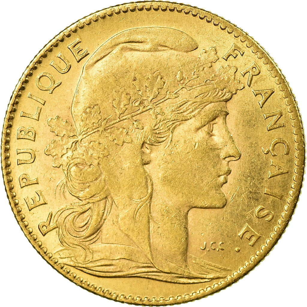 Munten, Frankrijk, Marianne, 10 Francs, 1905, Paris, PR, Goud, KM:846